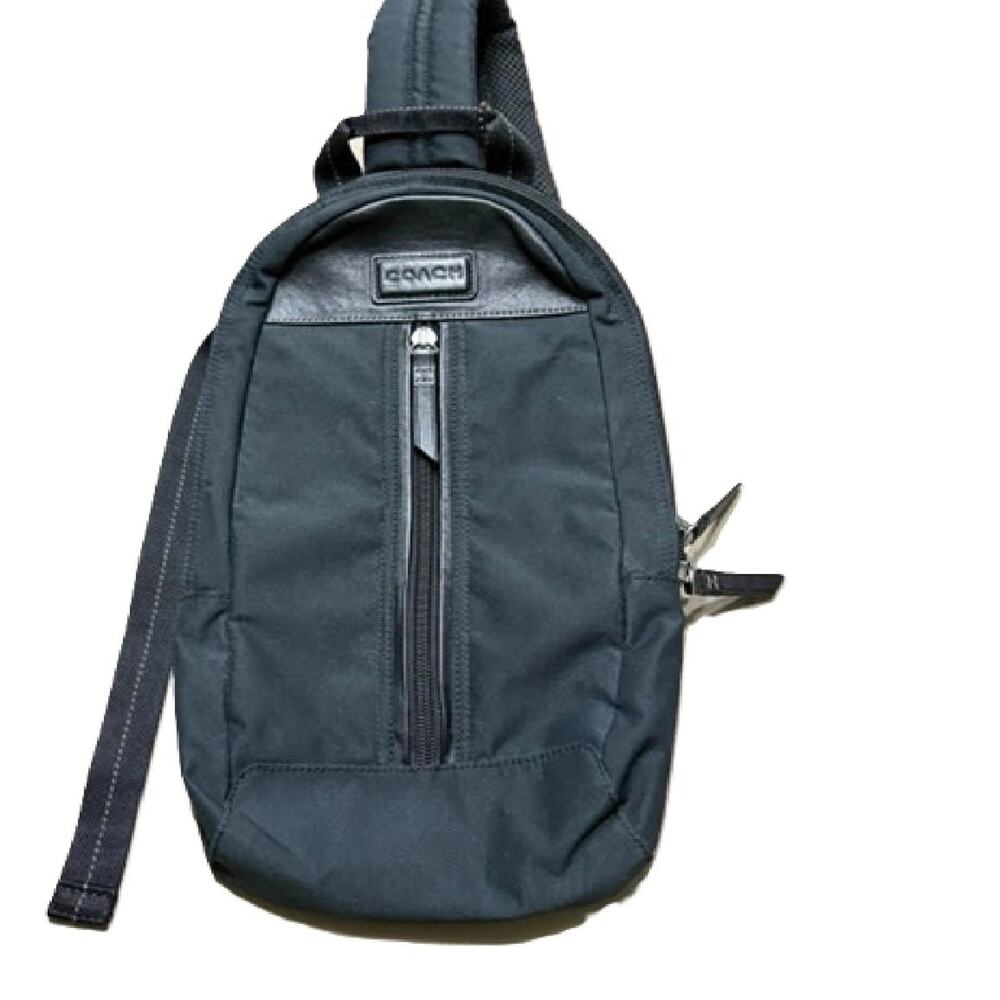Coach Varick F70692 Nylon Sling Crossbody Bag Black Unisex
